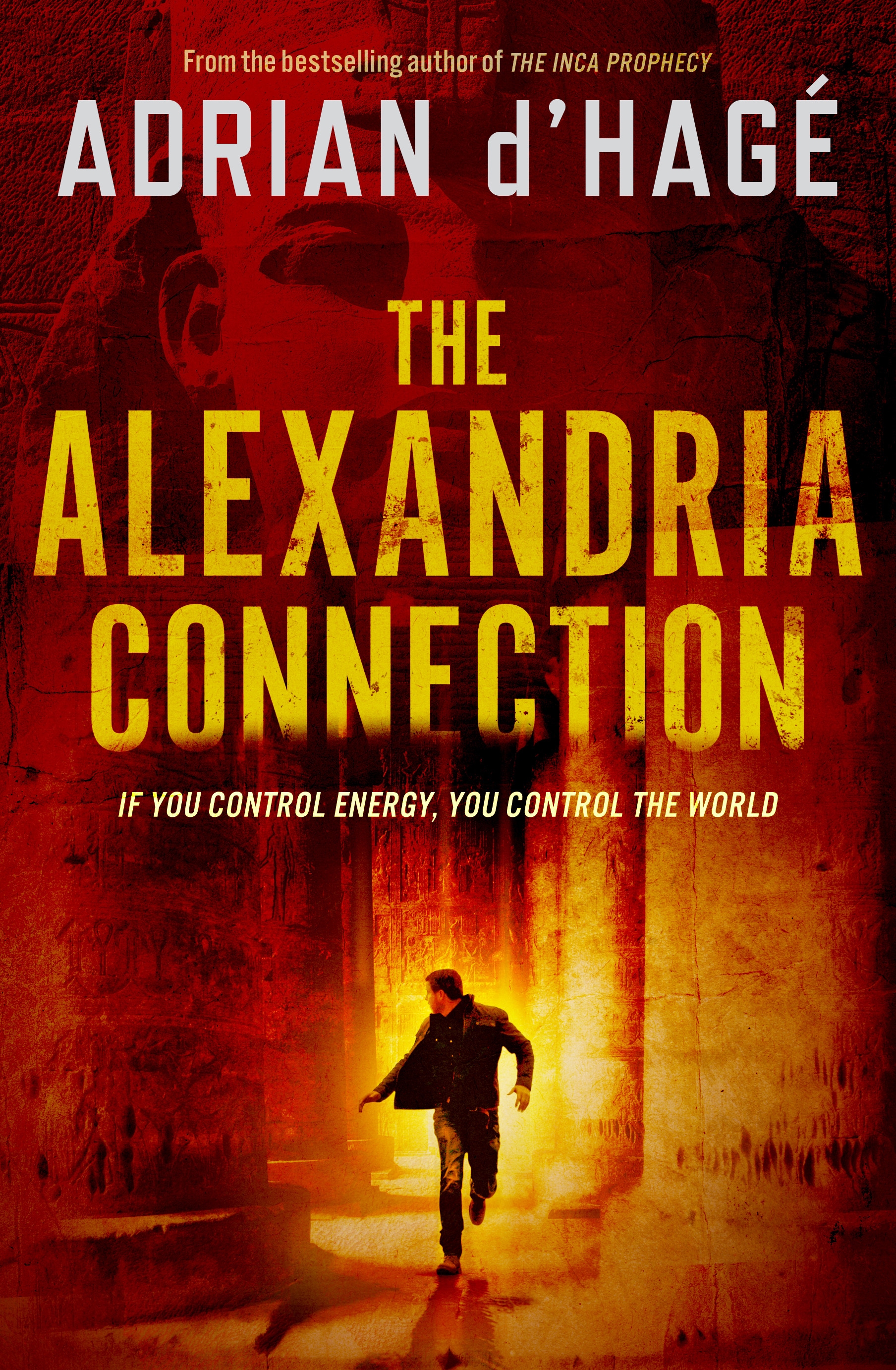 The Alexandria Connection — man runs towards viewer, looking over his shoulder